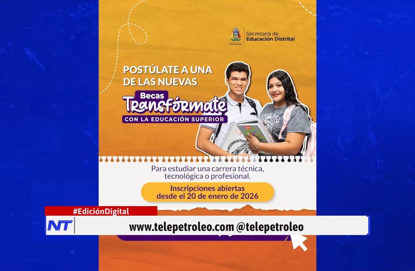 Becas Transfórmate con la educación superior 2026, becas educación superior Barrancabermeja, programa Transfórmate educación, becas Alcaldía de Barrancabermeja, becas para jóvenes 2026, educación superior en Barrancabermeja, becas técnicas y profesionales, becas gobierno distrital, acceso a educación superior, programa educativo Barrancabermeja