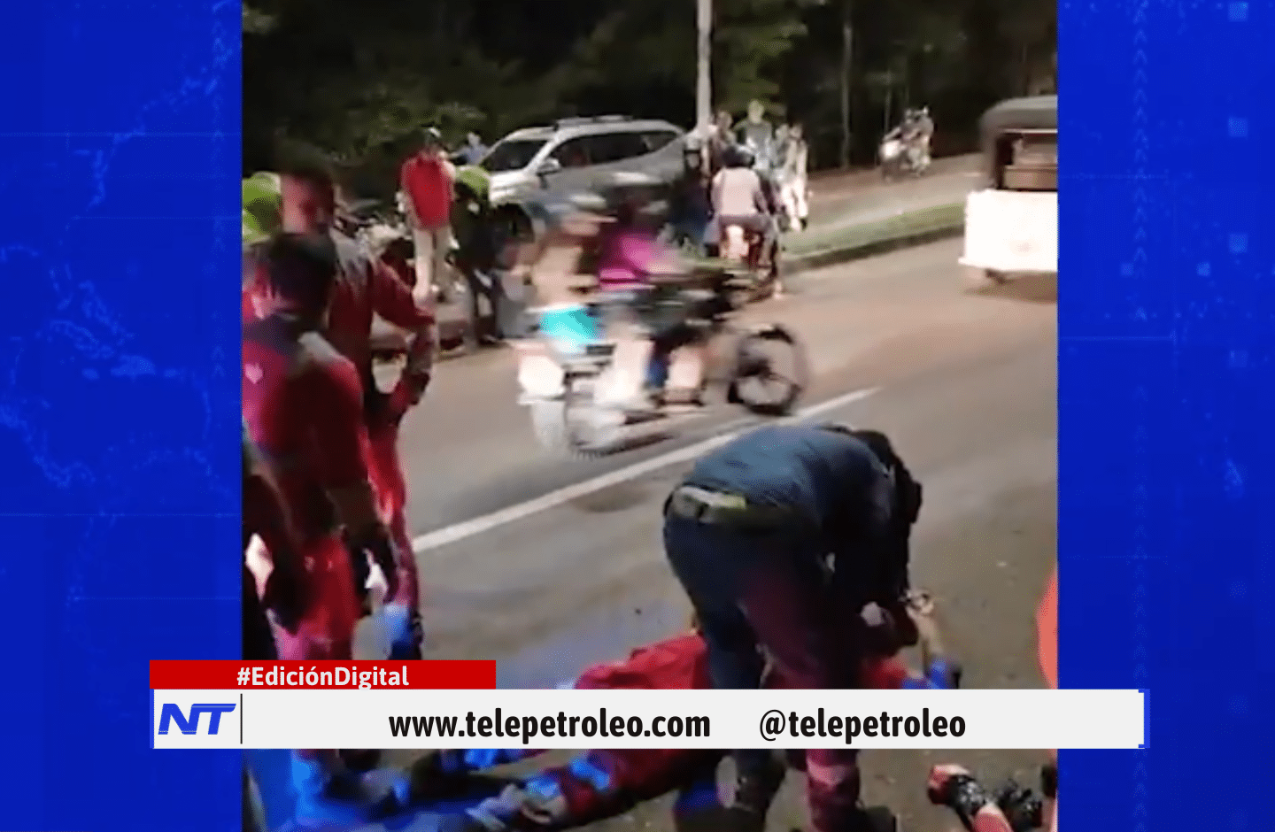 Accidente de tránsito deja dos personas lesionadas tras choque con carreta de aseo