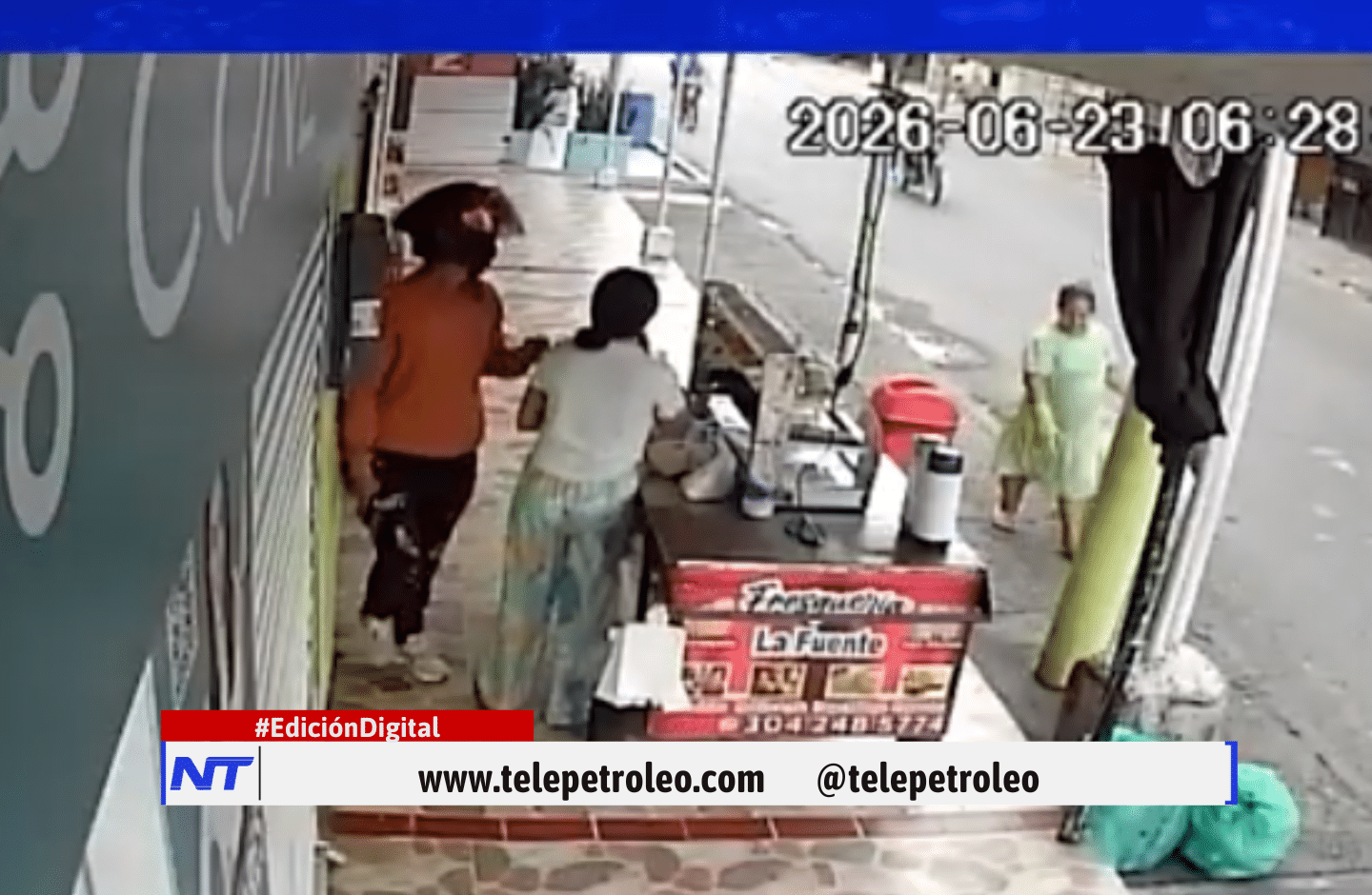 Alerta 2 delincuentes protagonizan robo en negocio de fritos en Barrancabermeja y todo quedó grabado