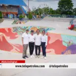 Ministra del Deporte verifica el estado del Skate Park de Barrancabermeja junto al alcalde Jonathan Vásquez